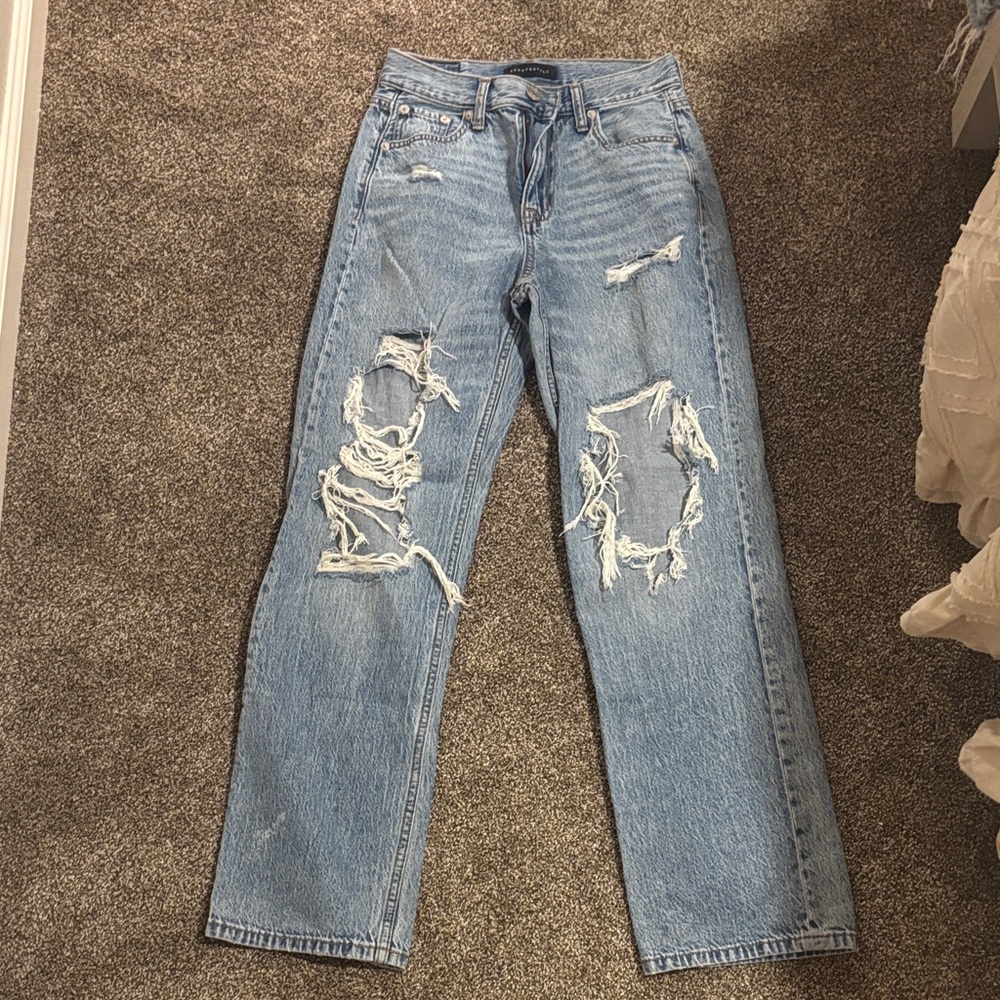 Aeropostale Light Blue Distressed Women Jeans